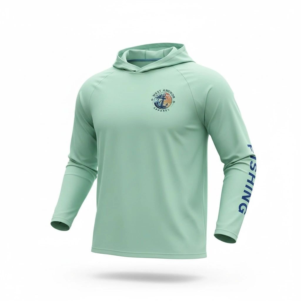 Mint green hoodie West Anchor Apparel